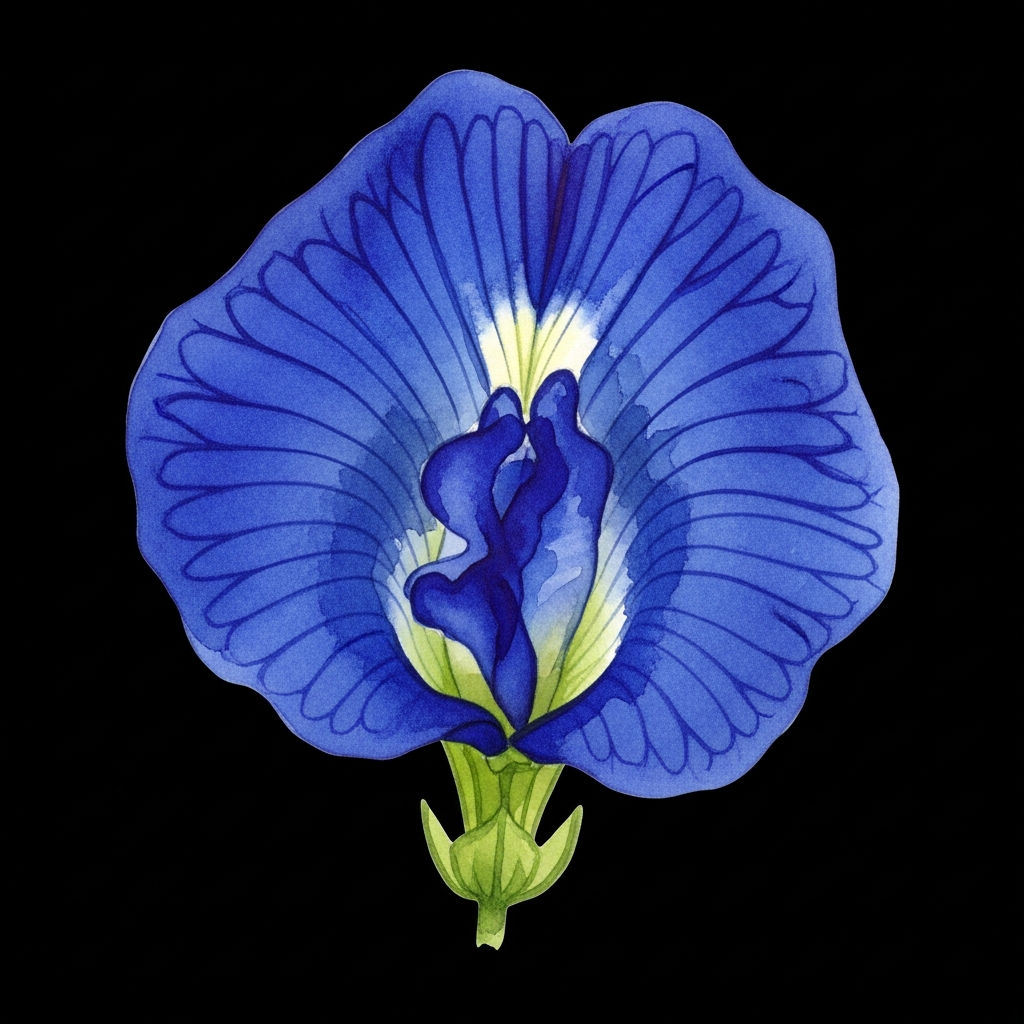 Blue Pea Flower