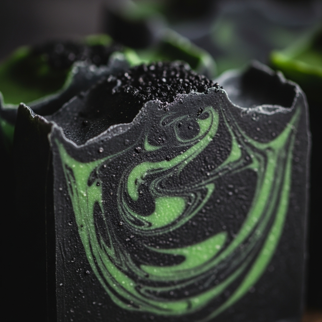 soap charcoal aloevera detail