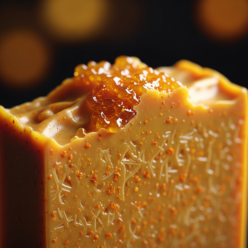 soap honey turmeric detail